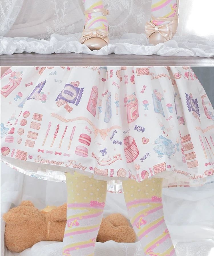 roji roji - Little Candy - Over-the-Knee Socks with Narrow or Wide Stripes