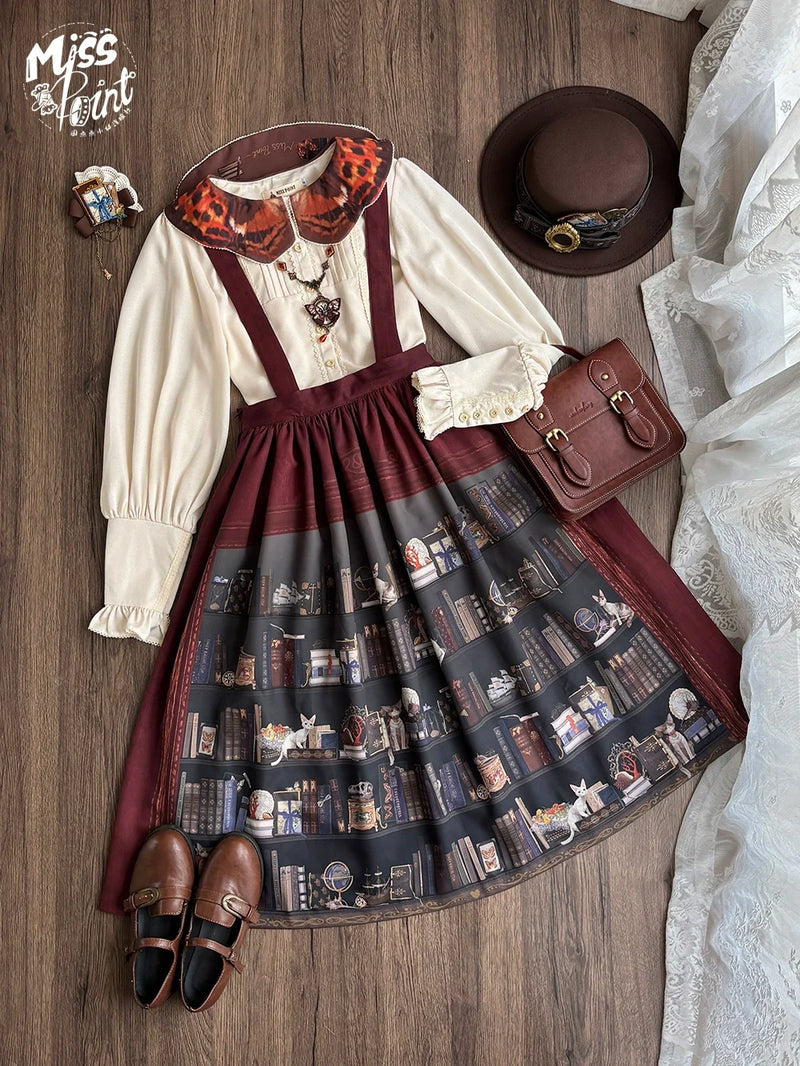 German Bookshelf - Classic Lolita SK, Detachable Suspenders (2XL L M S XL XS) 44026:791859