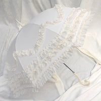 Independent Brand - Light Dance Lace Bridal Lolita Parasol - Light Dance lace - beige - transparent UV layer - decorative handle
