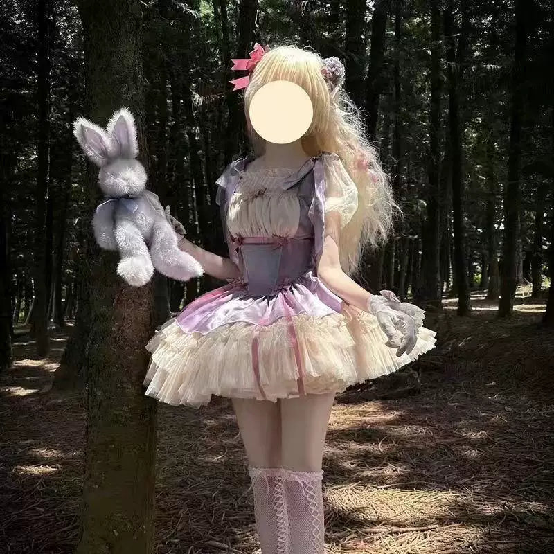 Sweetheart Dream Machine - Little Ribbon Ballet - Camisole jumper skirt (JSK) with layered ruffles
