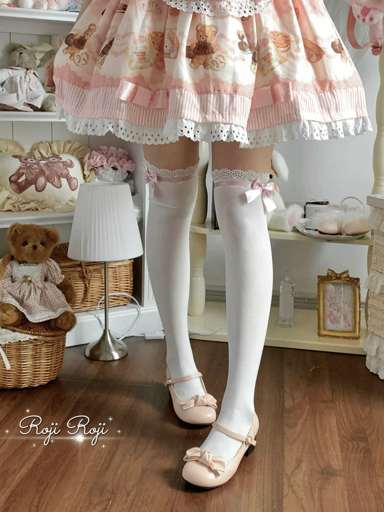 ROJI Doll-Style Lace Bow Lolita Socks – detail view 6