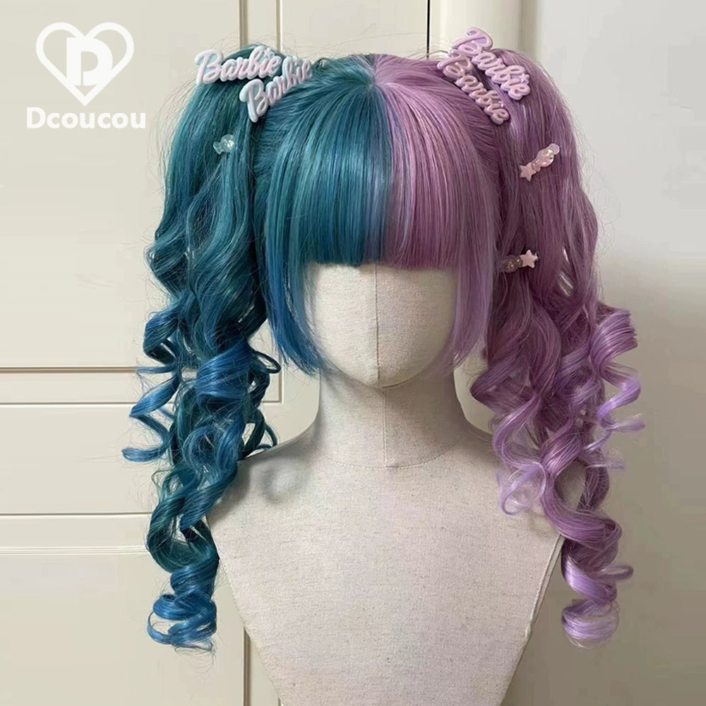 Dcoucou - Poison Hime - 55cm Vintage Hime-style Lolita Double Ponytails Wig