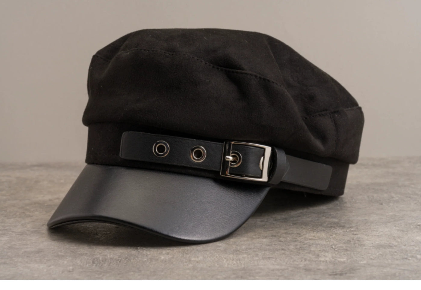 Strange Sugar - Gothic Lolita Hat Leather Buckle - Lolita Newsboy Hat Headwear
