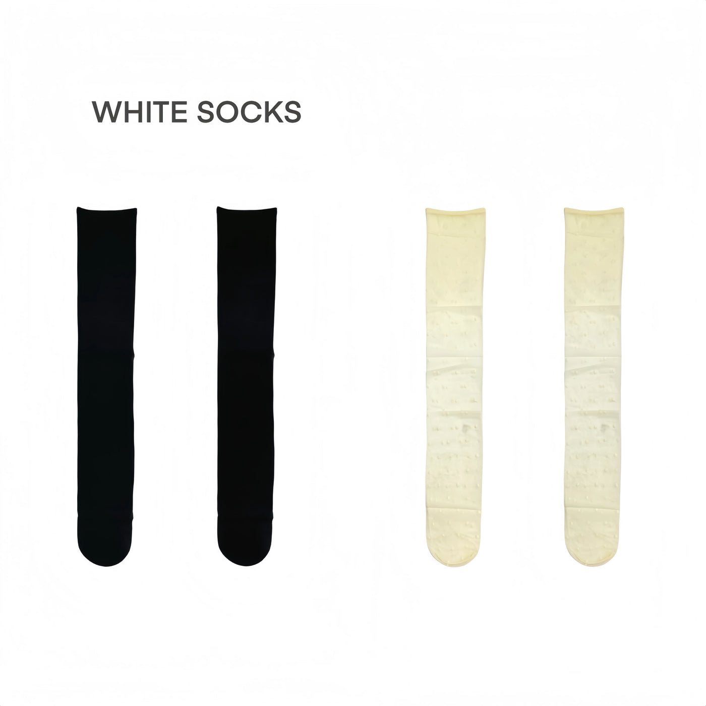 White Socks - Polka Dot Veil - Over-the-Knee Stockings with Small Polka Dots