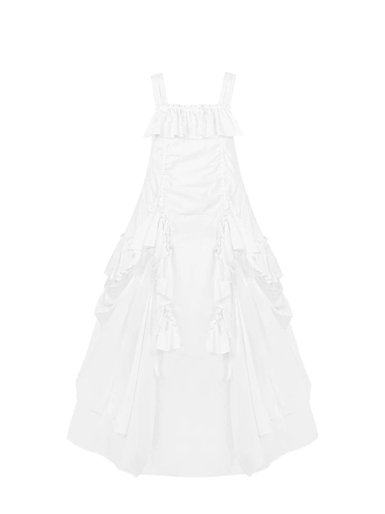 With PUJI - Dream - Lolita OP Dress, Adjustable Straps & Pockets detail view 5