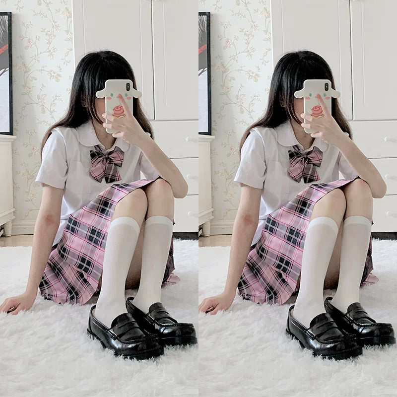 Floral Milk Cat - JK Basics - Calf Socks in 32 cm and 43 cm Lengths