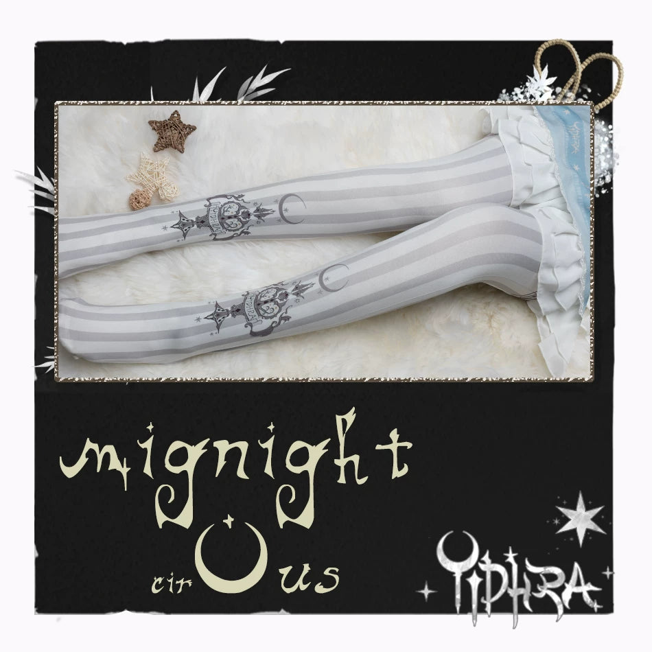 Yidhra Midnight Circus Printed Lolita Tights – detail view 13
