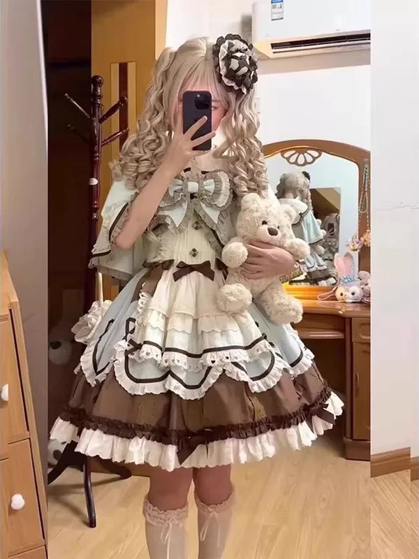 Creamy - Mint Chocolate - JSK Set with Inner Top and Cape