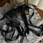 Tie-strap lace stockings / One Size