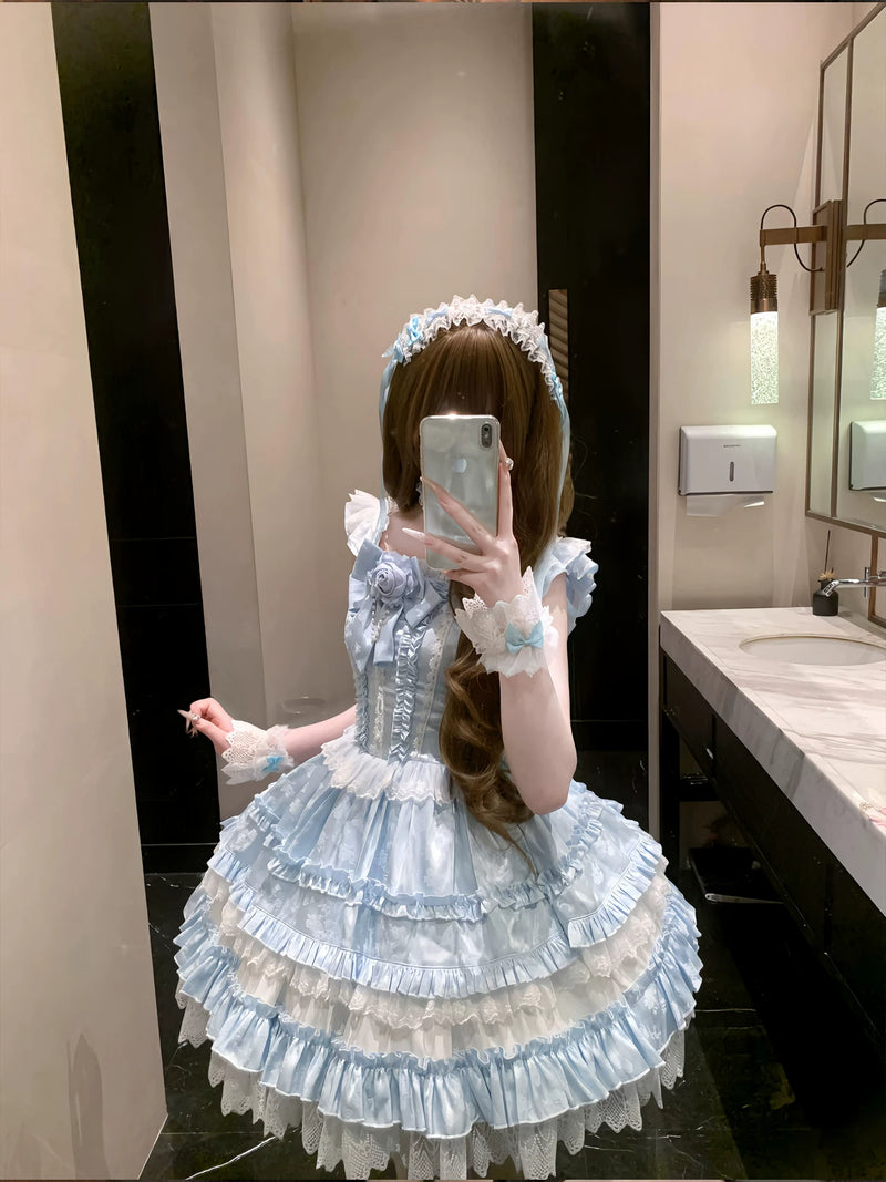 Shengqing - Ice Blue Overture - Summer Sweet Lolita jumper dress
