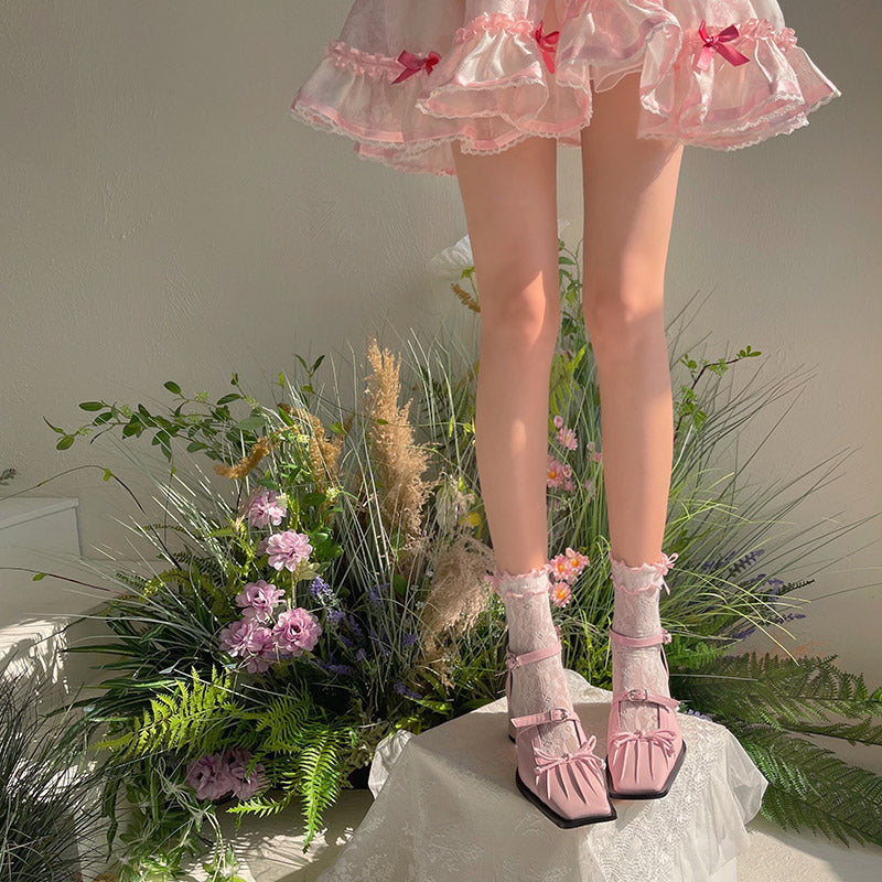 WAGUIR - Kawaii Lolita Thin Lace Socks - Socks
