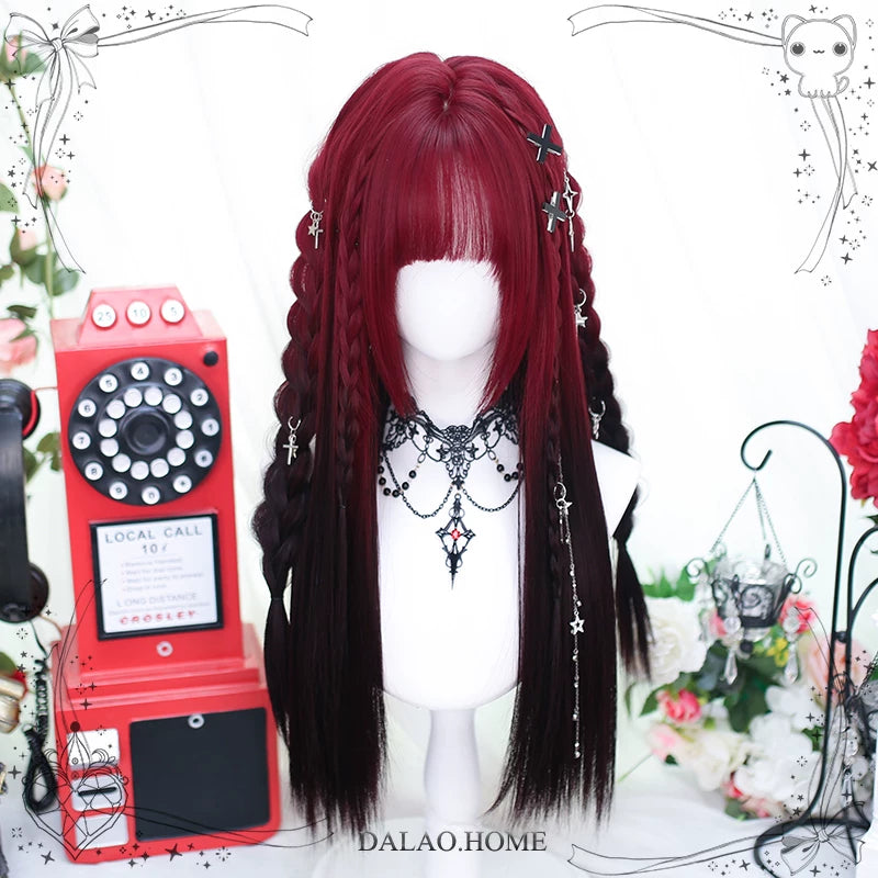 Dalao Home Sundial dark red black long wig - view 5