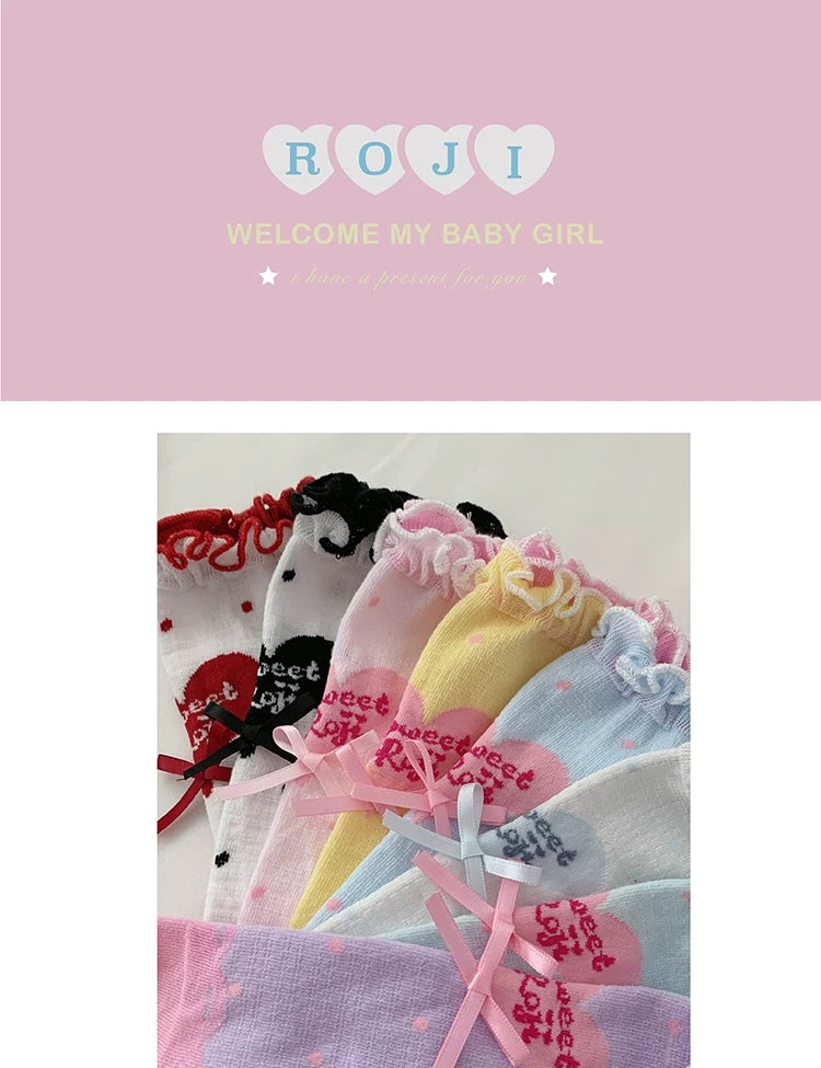 Roji Roji - Sweet Lolita Socks Cute Lolita - Short Socks With Polka Dot Socks