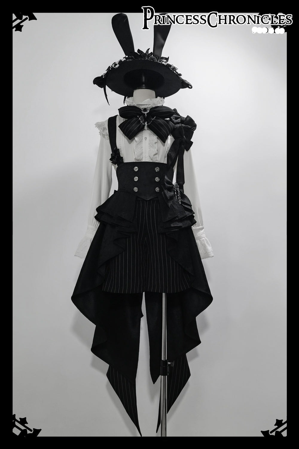 Princess Chronicles - Rabbit Theater - Ouji Lolita White Blouse and Striped Shorts Set