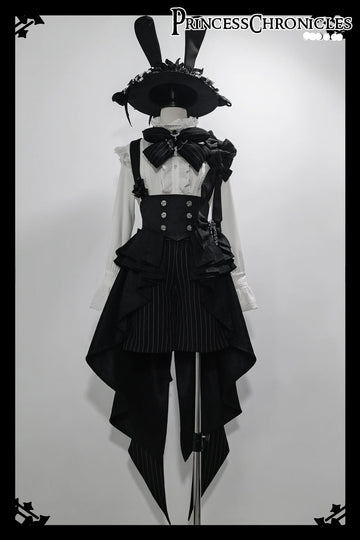 Princess Chronicles - Rabbit Theater - Ouji Lolita White Blouse and Striped Shorts Set