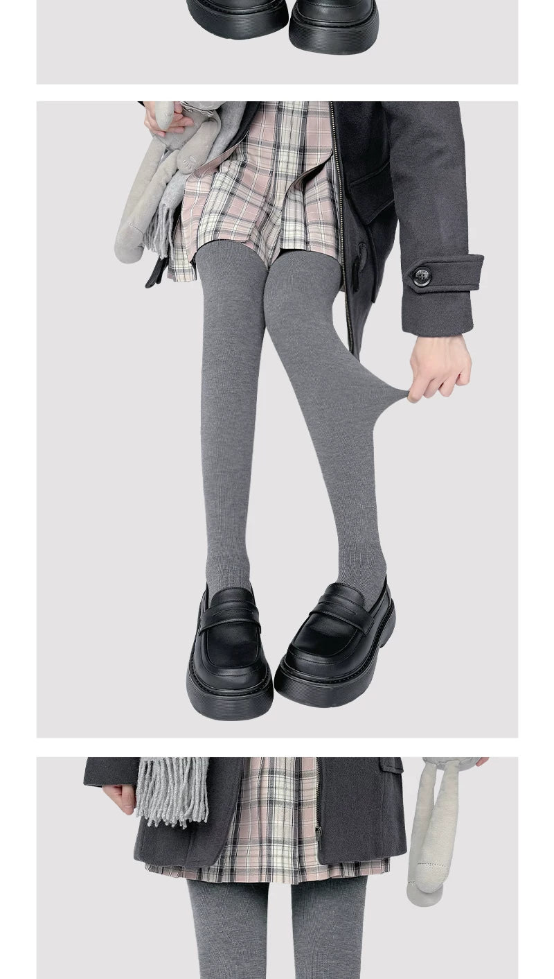 Floral Milk Cat - Matte Base - Matte Tights with Fleece and Stirrup Options