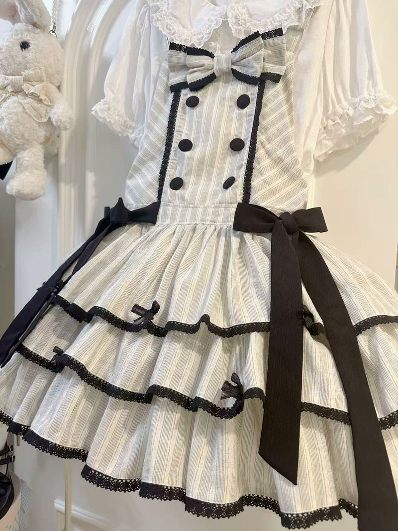 White Tea Story - Mianmian Ice - Three-tier 100% cotton lolita jumper