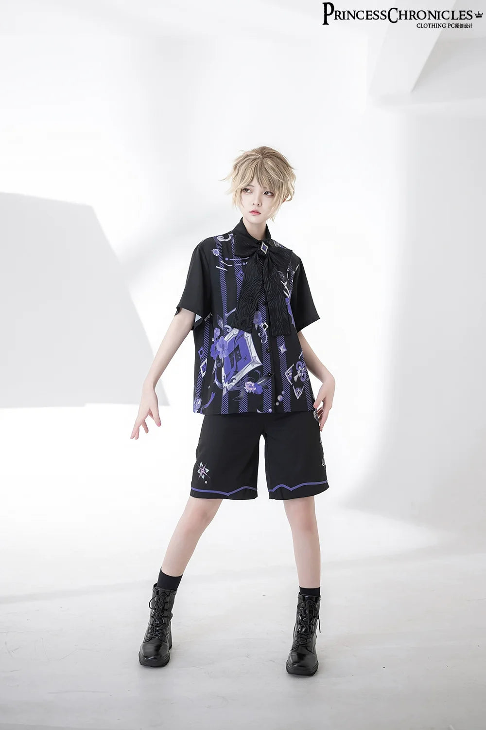 Princess Chronicles - Summer Ouji Lolita Print Loose - Shirt Outfit Innerwear