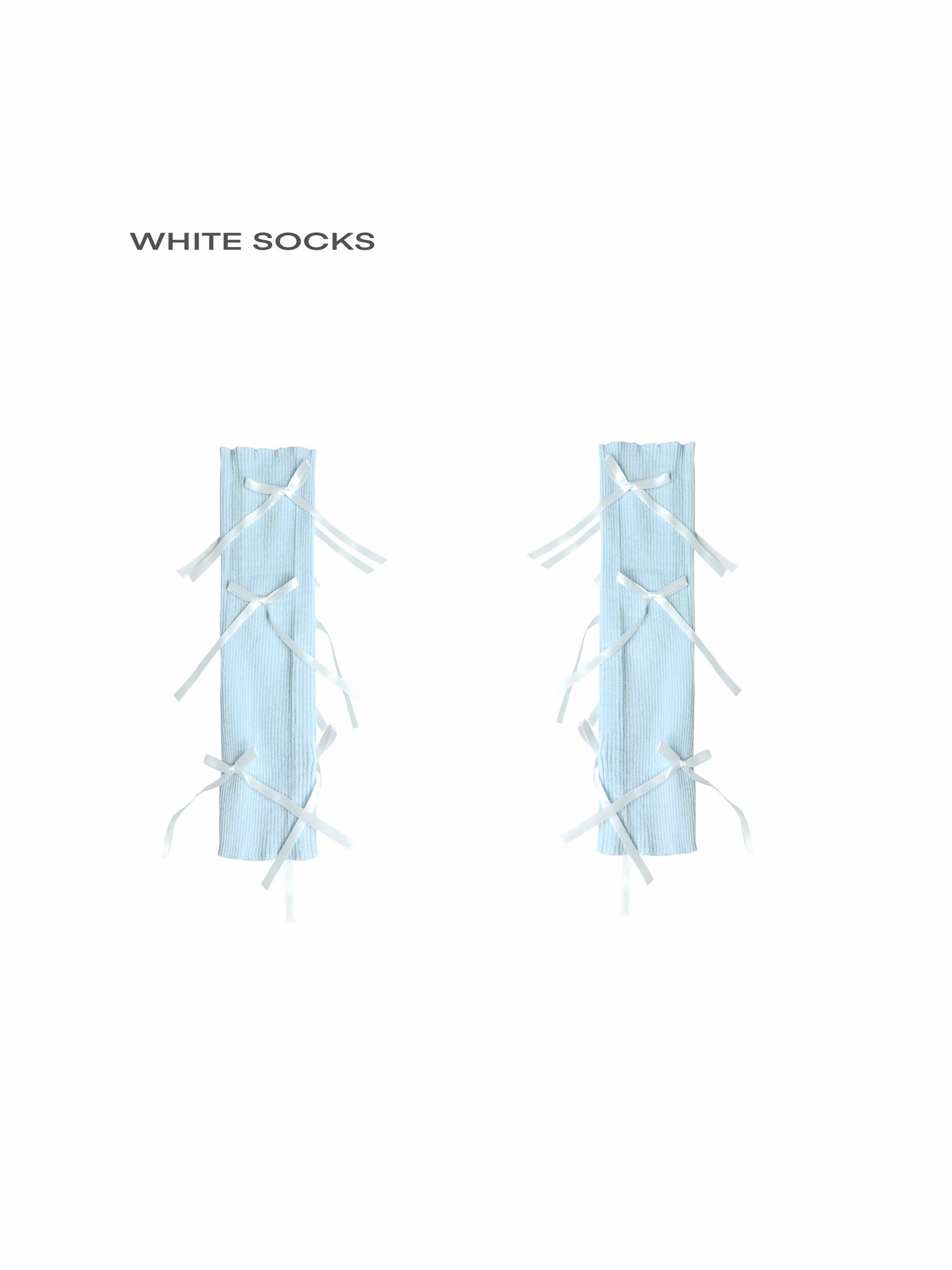White Socks - Ribbon Ballet - Socks with ribbon bows