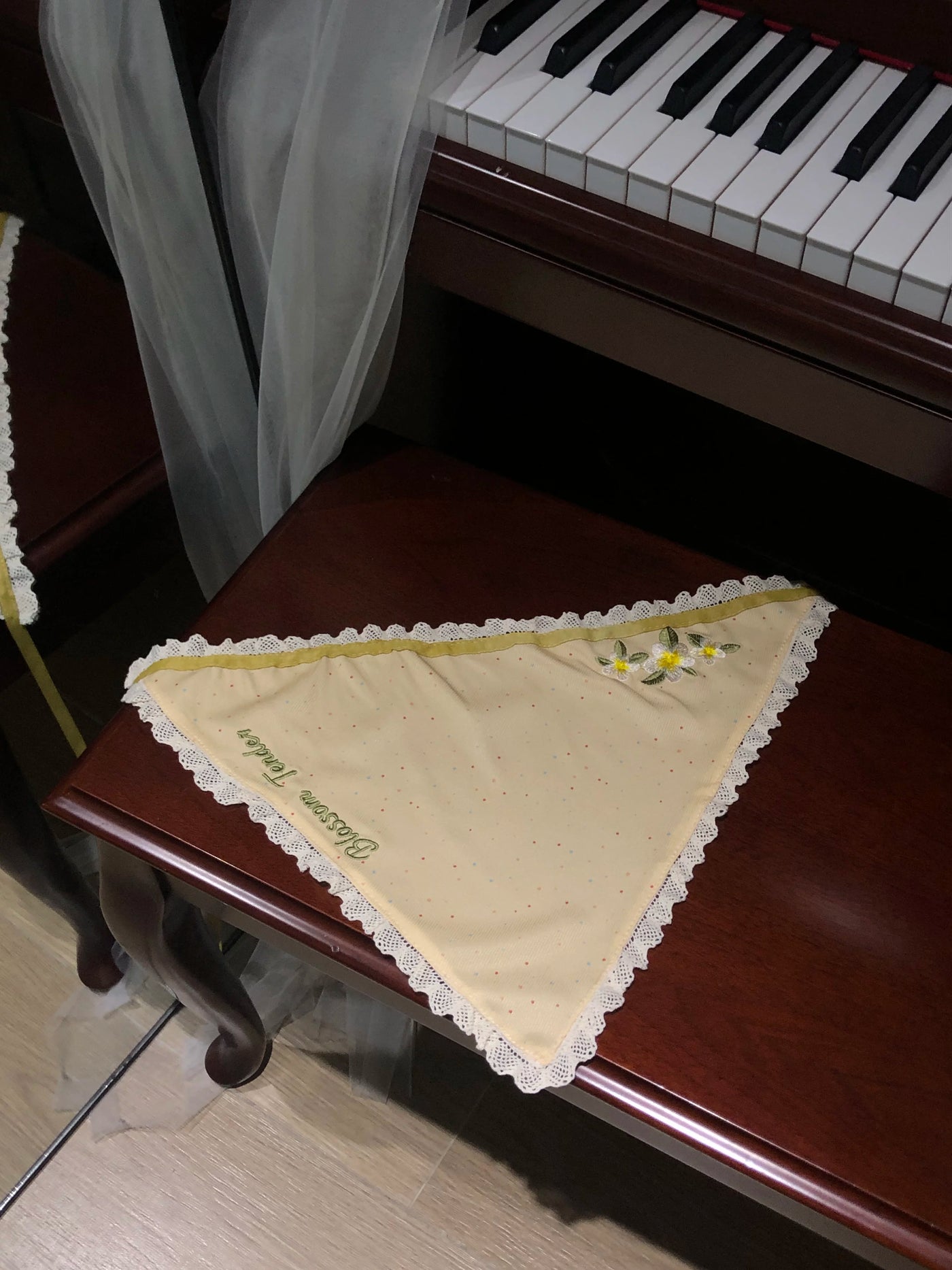 Fluffy Bunny Bubble Cake - Lemon Mille-Crepe - Yellow Side-Cut OP Dress with Lace Trim