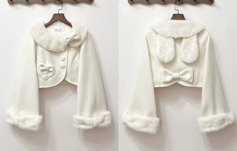 Christmas Peter Pan Collar Plush-Trim Lolita Cape — additional product view