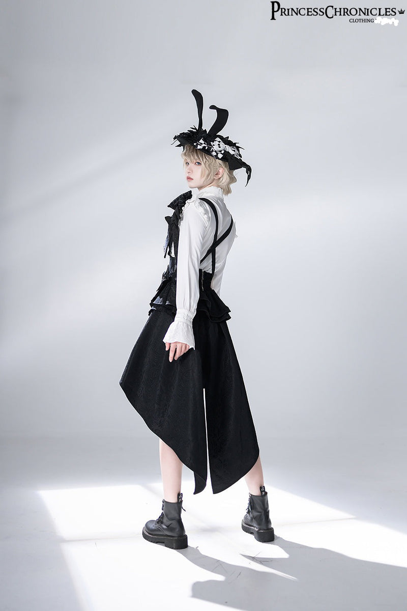 Princess Chronicles - Rabbit Theater - Ouji Lolita White Blouse and Striped Shorts Set