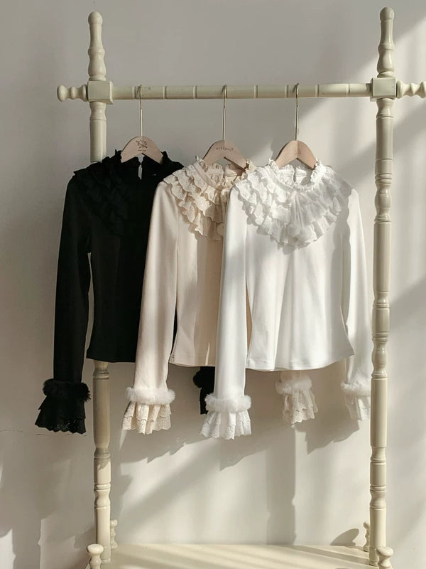With PUJI - Frostfall - Winter Sweet Lolita Inner Wear, Layered Lace product view
