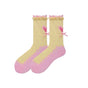 One Size / Yellow and pink  - 1pair