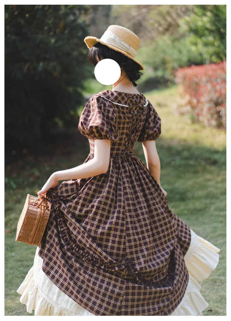 Forest Wardrobe - Forest Picnic - Gingham Dress and Cotton Underskirt - 7