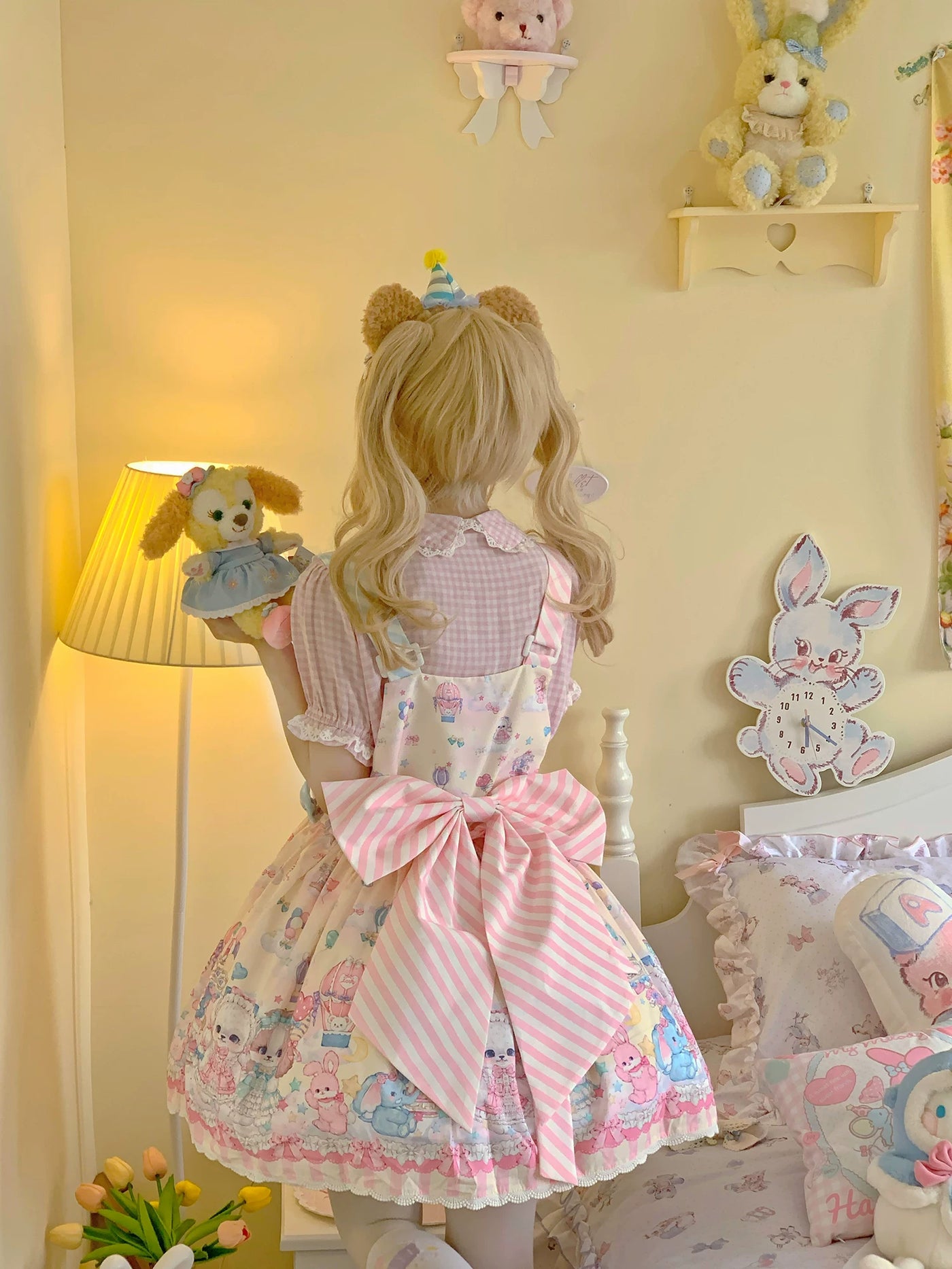 Puppy Paradise - Sweet Printed Pinafore JSK Dress - detail view 5