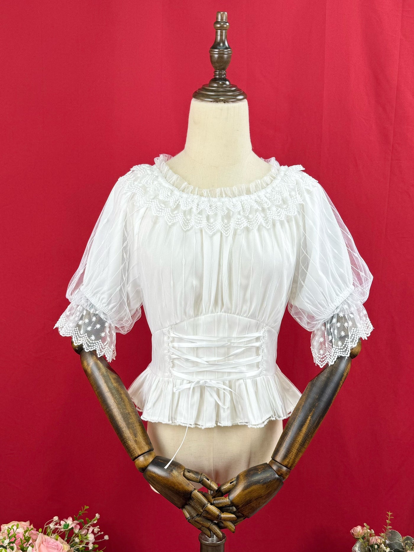 DMFS Lolita - Classic Lolita Shirt Short Sleeve - Chiffion Blouse Innerwear