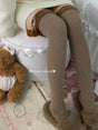 One Size / Brown (over-the-knee socks)-60cm
