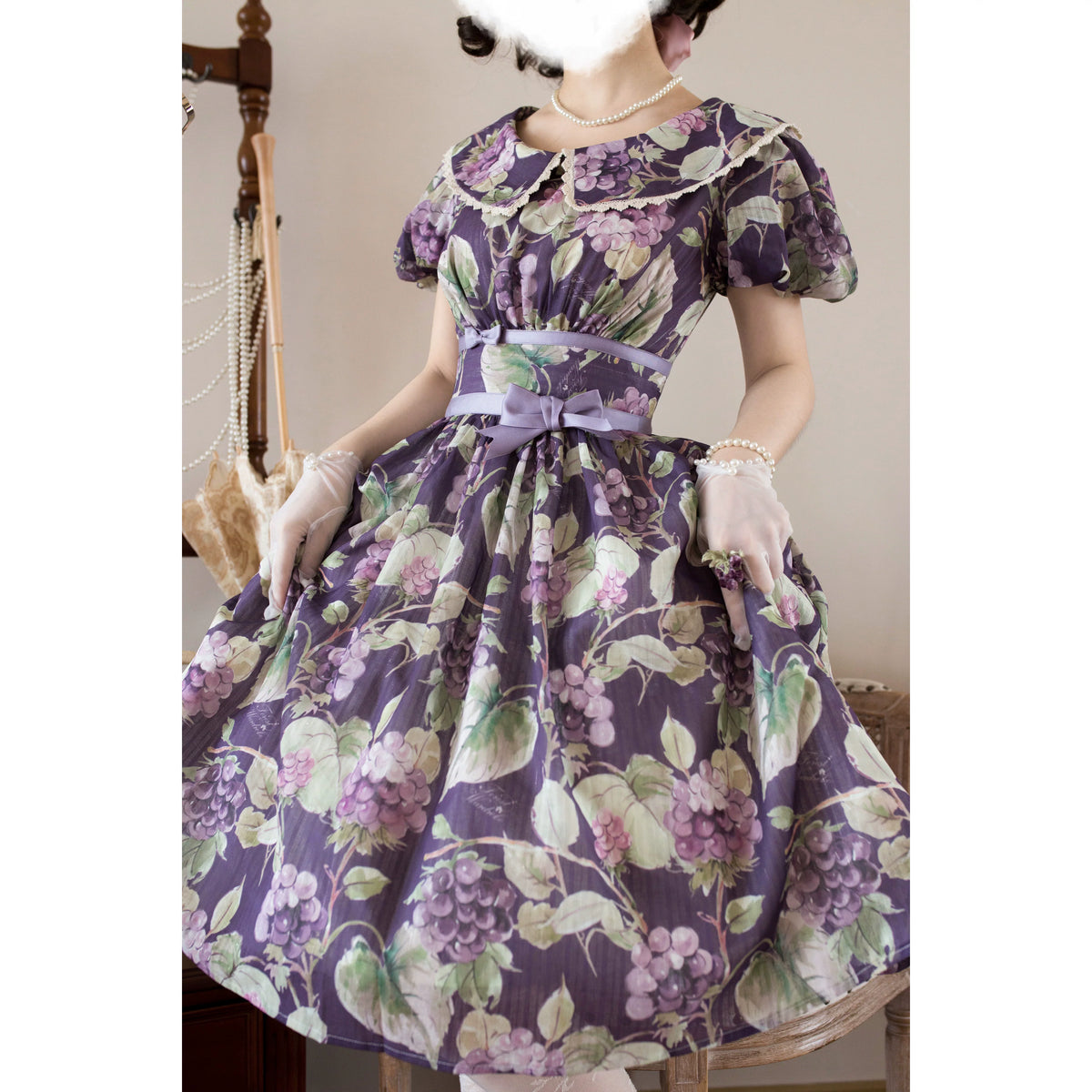 Forest Wardrobe Forest Grapes classic Lolita OP dress - view 2