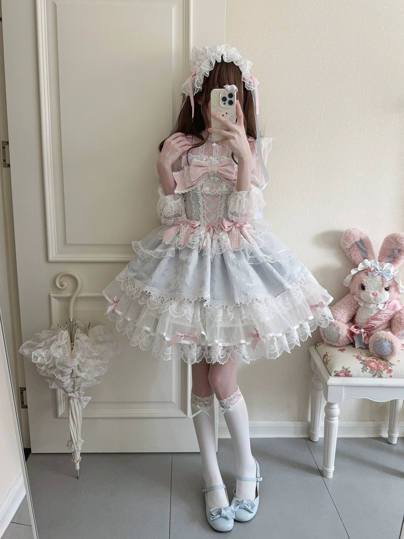 Sugar Girl- Fleeting Isle - Sweet Lolita Ballet Style Jumper Dress (L M S) 43597:781039
