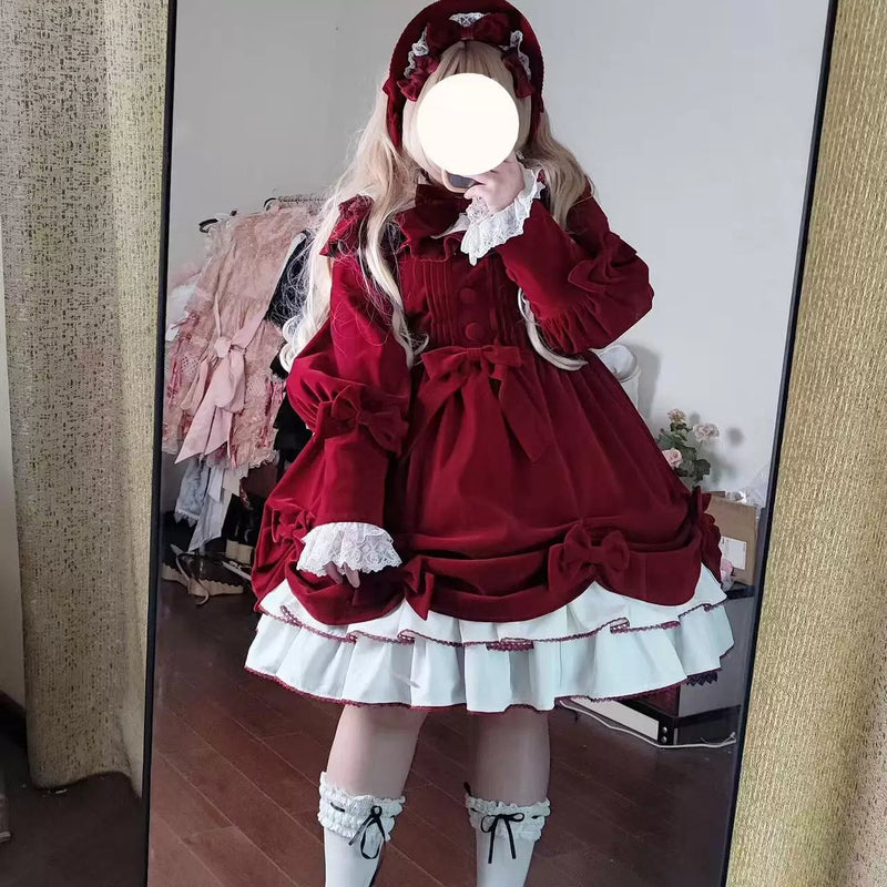 Velvet Doll Tiered Lolita Dress — additional product view