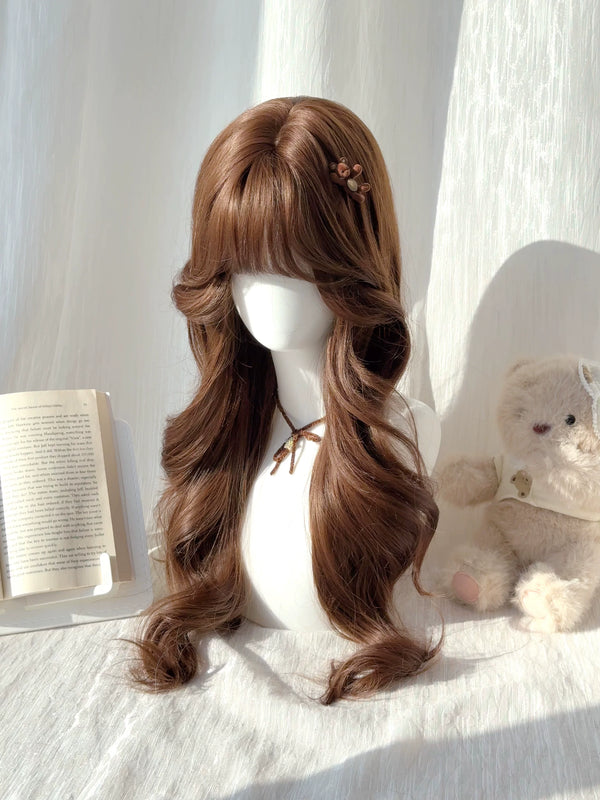 Kunkun Fish chocolate brown curly wig - view 1