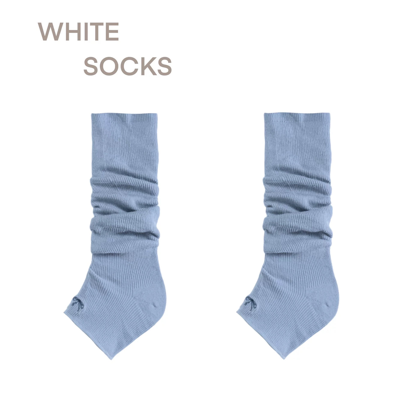 White Socks - Ballet Slouch - Footed Knitted Leg Warmers in Single or Multi-Pair Sets