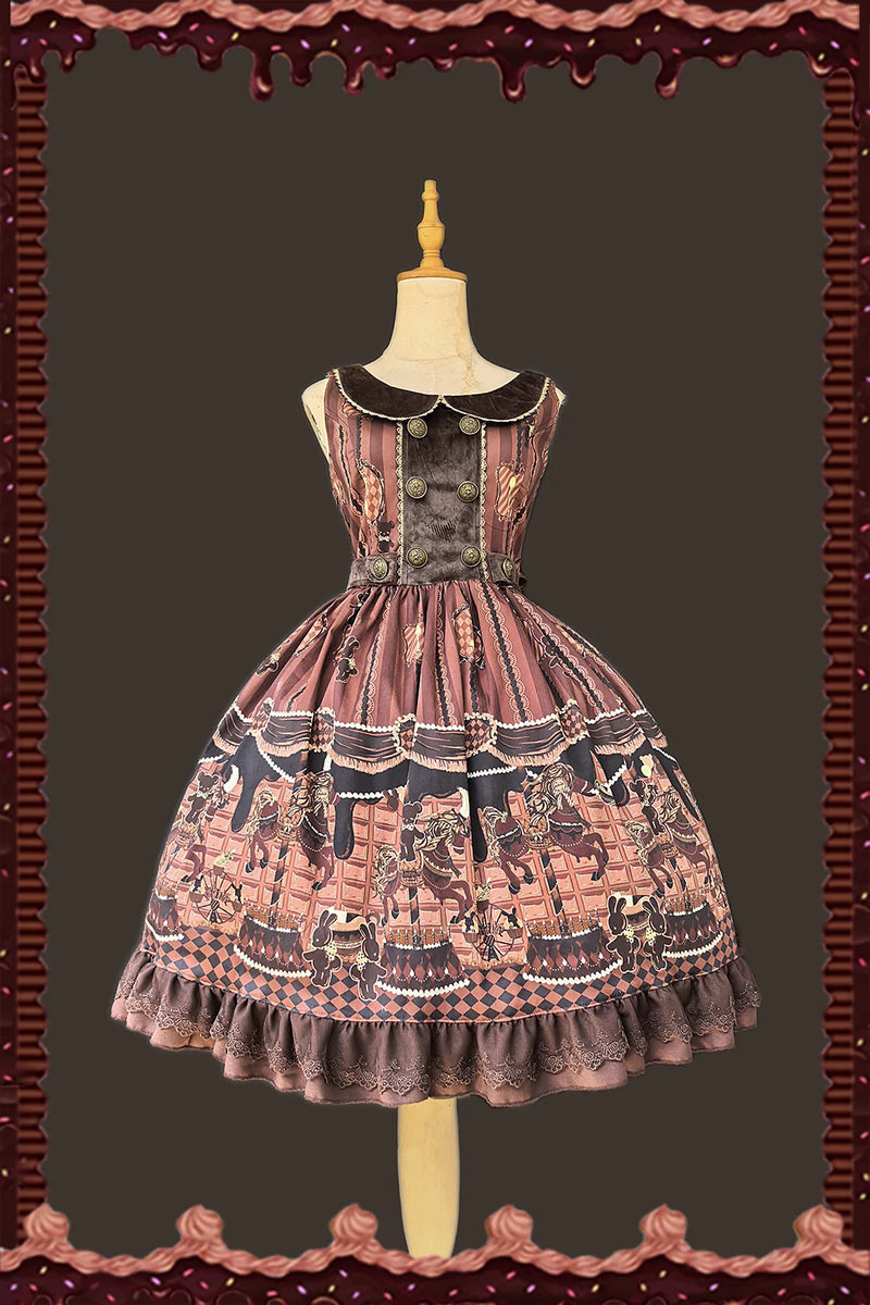 Infanta - Chocolate Carousel - Cotton Sateen JSK