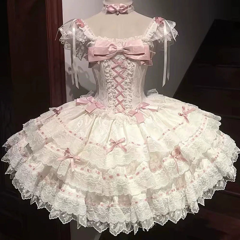 White Sugar Girl - Dreamy Butterfly Ballet Lolita Dress - Sweet