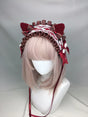 Burgundy Headdress 02 + Burgundy Ears with Hidden Clip