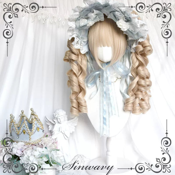 Sinwavy pearl beige Roman curl twin tails - view 1