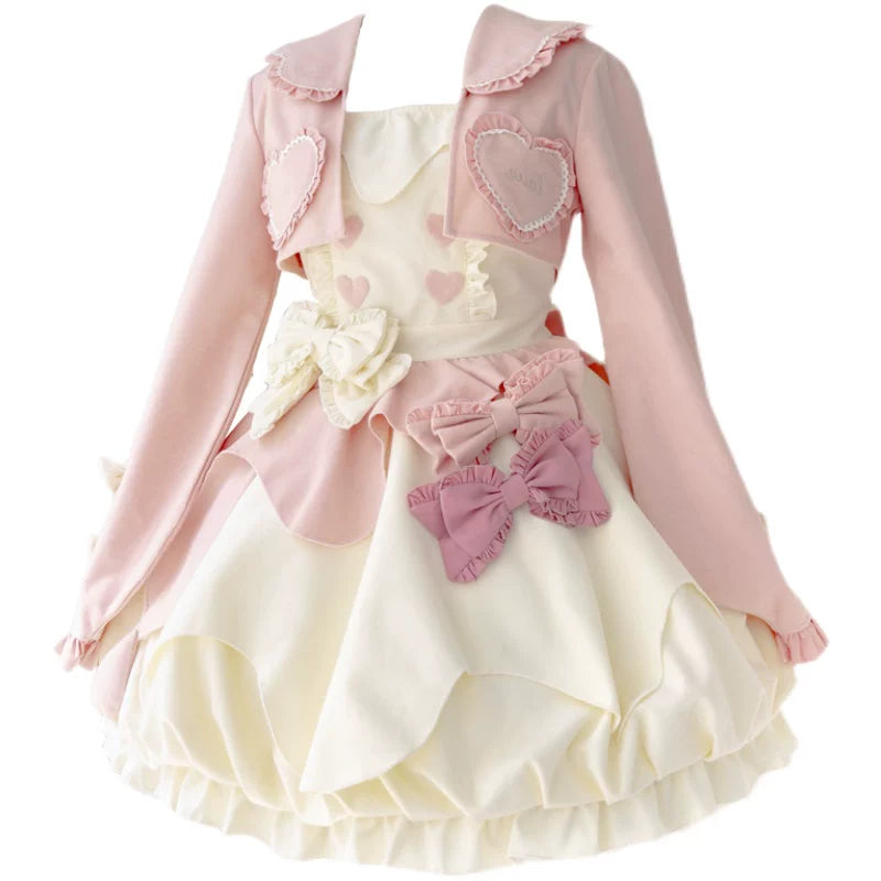 Leopard Cat Milky Fluffy OP dress by Lolita Fetch, featuring a cute leopard print design and soft, fluffy fabric for daily wear.