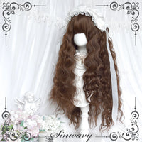 Sinwavy - Round Dream Doll - 80cm caramel curly wig - Caramel