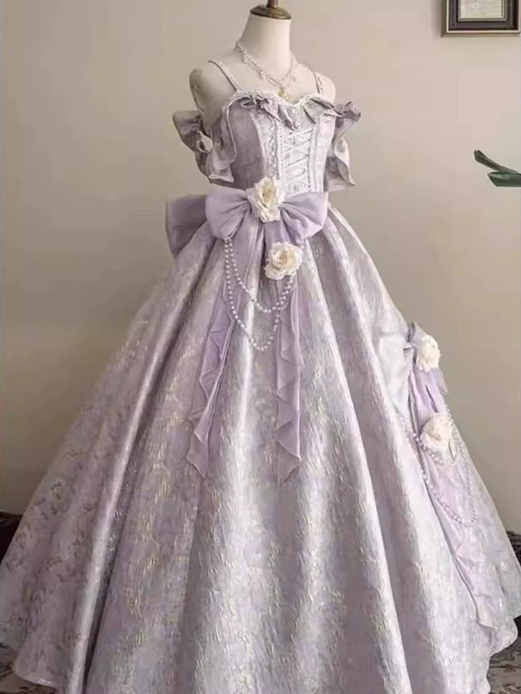 Flora Muse - Purple Lolita Formal Gown - Light purple