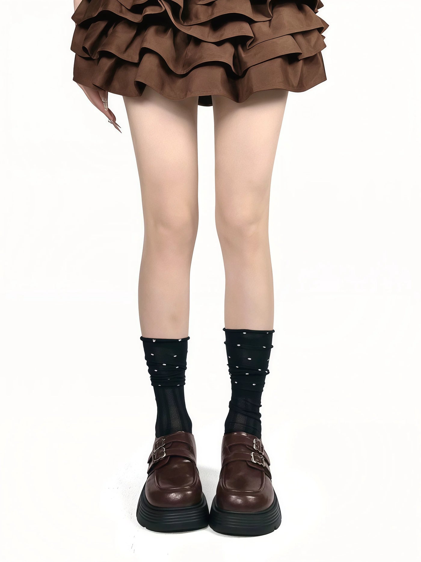White Socks - Polka Dot - Mid-Calf Socks