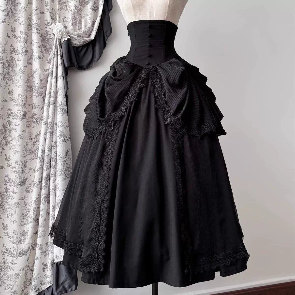 Sweetheart Dream Machine - Gothic Hime - Hime-Sleeve Top and Fishbone Skirt Set