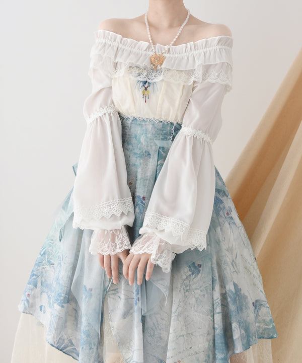 DMFS Lolita - Chiffon Off-Shoulder Classic Lolita - Blouse Innerwear