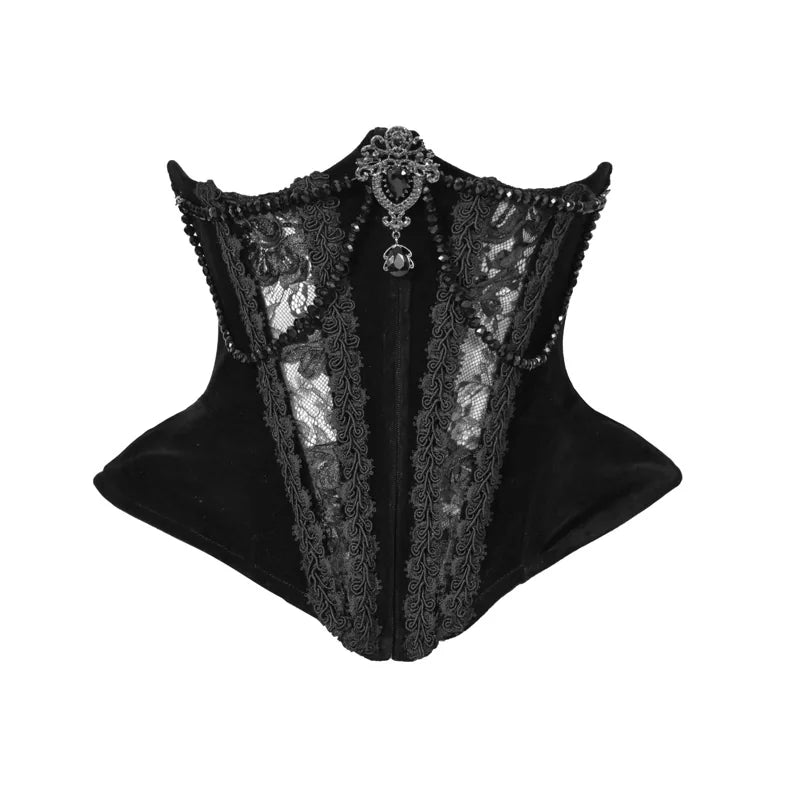 BLOOD SUPPLY: Cupid's Magic Box Black Velvet Waist Corset, product view 7