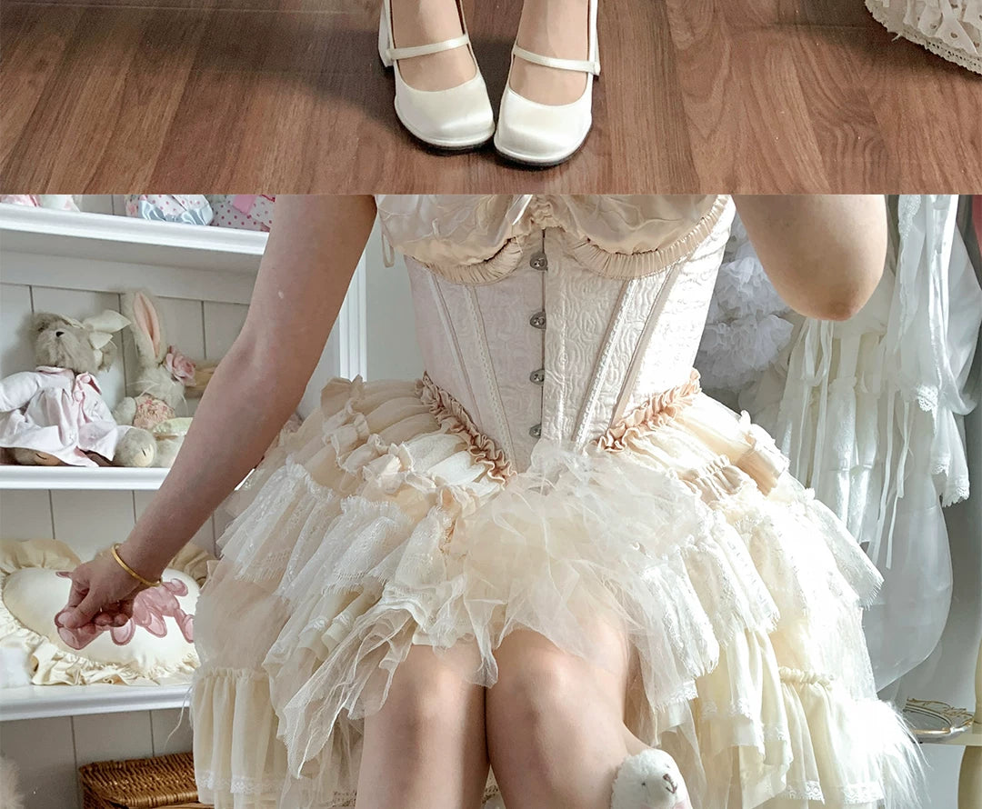 roji roji - Bare-Leg Illusion - Ultra-Thin Tights in Skin Tone or White
