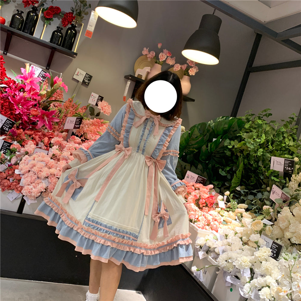 Niu Niu - Plus Size Lolita Dress Oversized OP - Long Sleeve OP Dress